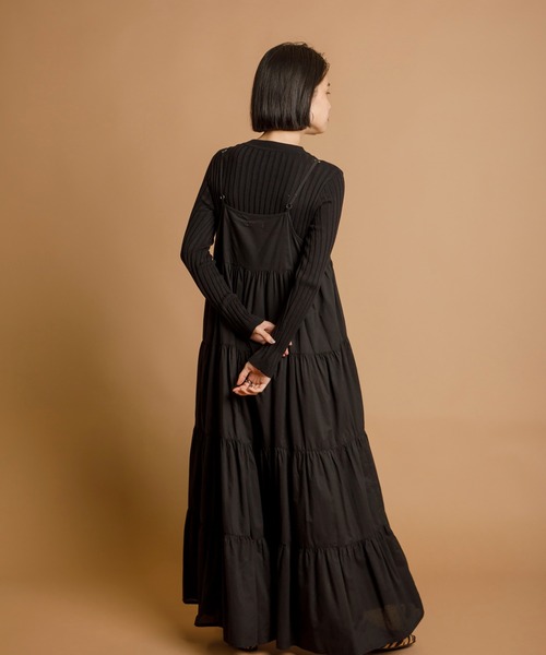 CIENA（シエナ）の「ティアードキャミワンピース（ワンピース・レディース・ブラック/ブラウン/ダークオレンジ・FREE）」の15枚目の写真