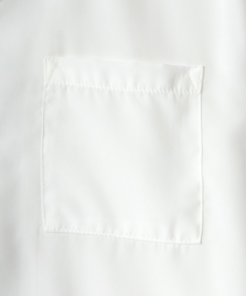 Lazar（ラザル）の「ポリトロ ドレープ リラックス 無地 半袖 オープンカラーシャツ（シャツ/ブラウス・メンズ・ホワイト/ブラック/ベージュ/サックスブルー/グリーン/モカ・LL/M/L）」の15枚目の写真