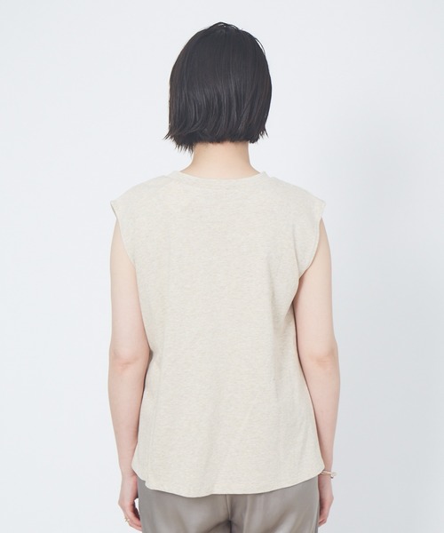 collex（コレックス）の「2WAYウエストリボン リネンライク天竺プルオーバー（Tシャツ/カットソー・レディース・ブラウン/アイボリー・フリー）」の14枚目の写真