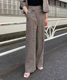 Chico | 【SET UP対応】アシメフロントスラックスワイドパンツ(その他パンツ)