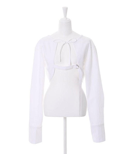 Narcissus(ナルシス)の「【Narcissus】アームカーデ(カーディガン/ボレロ・レディース・ホワイト/ブラック・FREE)」の14枚目の写真