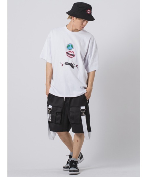 RE730(アールイーセブンサーティー)の「RE730 なみおくん地球儀Tシャツ ビッグシルエット(Tシャツ/カットソー・メンズ・ホワイト/グレイッシュベージュ/ブラック・M/L/XL)」の22枚目の写真