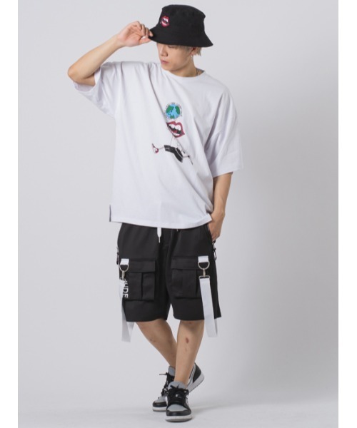 RE730(アールイーセブンサーティー)の「RE730 なみおくん地球儀Tシャツ ビッグシルエット(Tシャツ/カットソー・メンズ・ホワイト/グレイッシュベージュ/ブラック・M/L/XL)」の11枚目の写真