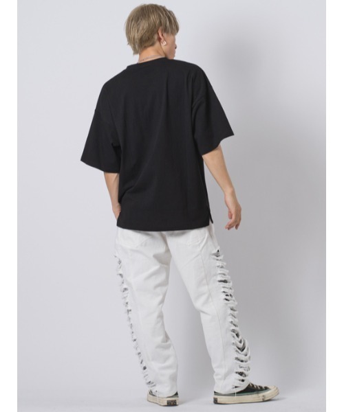 RE730(アールイーセブンサーティー)の「RE730 なみおくん地球儀Tシャツ ビッグシルエット(Tシャツ/カットソー・メンズ・ホワイト/グレイッシュベージュ/ブラック・M/L/XL)」の10枚目の写真