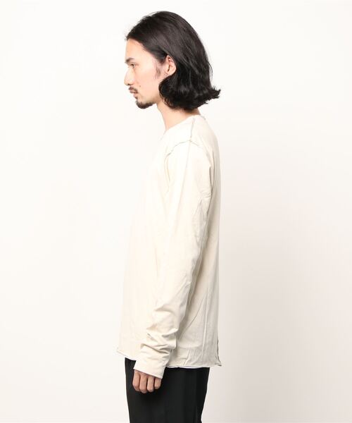 ATTACHMENT（アタッチメント）の「TIGHT TENSION JERSEY LAYERED T-SHIRT L/S（Tシャツ/カットソー・メンズ・ブラック/ダークグリーン/ブラウン/オフホワイト/ボルドー・1/2/3/4）」の13枚目の写真