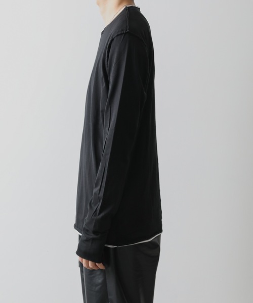 ATTACHMENT（アタッチメント）の「TIGHT TENSION JERSEY LAYERED T-SHIRT L/S（Tシャツ/カットソー・メンズ・ブラック/ダークグリーン/ブラウン/オフホワイト/ボルドー・1/2/3/4）」の19枚目の写真