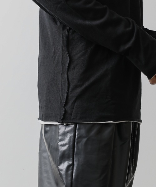 ATTACHMENT（アタッチメント）の「TIGHT TENSION JERSEY LAYERED T-SHIRT L/S（Tシャツ/カットソー・メンズ・ブラック/ダークグリーン/ブラウン/オフホワイト/ボルドー・1/2/3/4）」の16枚目の写真