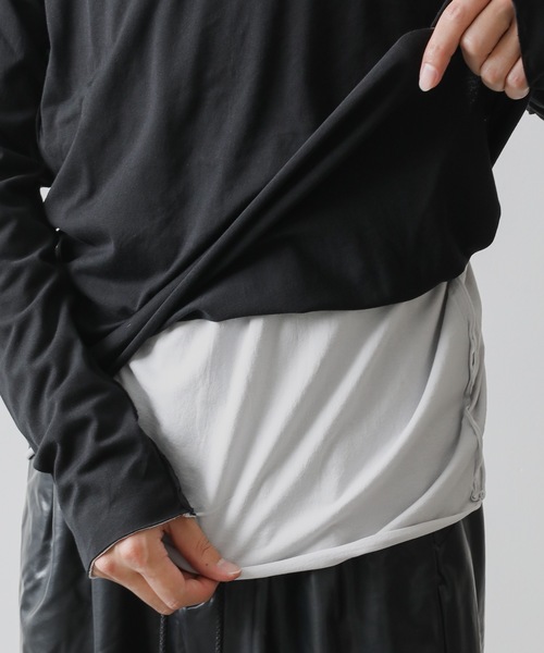 ATTACHMENT（アタッチメント）の「TIGHT TENSION JERSEY LAYERED T-SHIRT L/S（Tシャツ/カットソー・メンズ・ブラック/ダークグリーン/ブラウン/オフホワイト/ボルドー・1/2/3/4）」の15枚目の写真