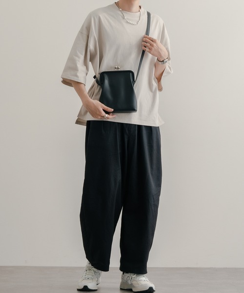 epnok(エプノック)の「がま口ショルダーBAG(ショルダーバッグ・メンズ・ダークブラウン/グレイッシュベージュ/ブラック・FREE)」の9枚目の写真