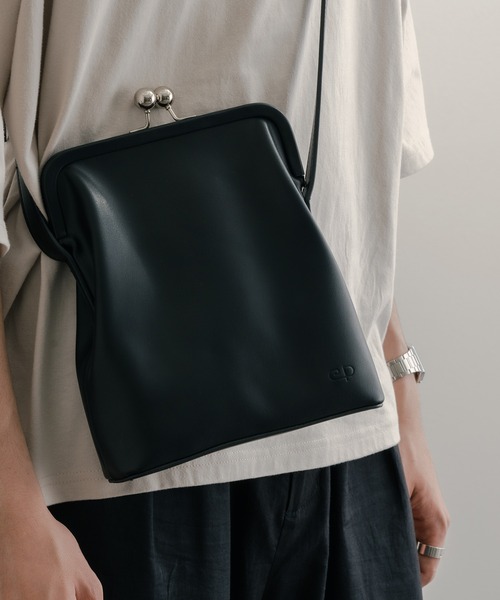 stussy 黒 レザーがま口 【公式通販】