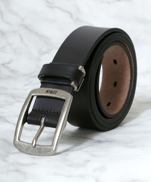 EDWIN（エドウィン）の「EDWIN/エドウィン 35mmギャリソンレザーベルト 日本製/本革（ベルト・メンズ・ブラック/ダークブラウン/ブラウン・FREE）」の12枚目の写真