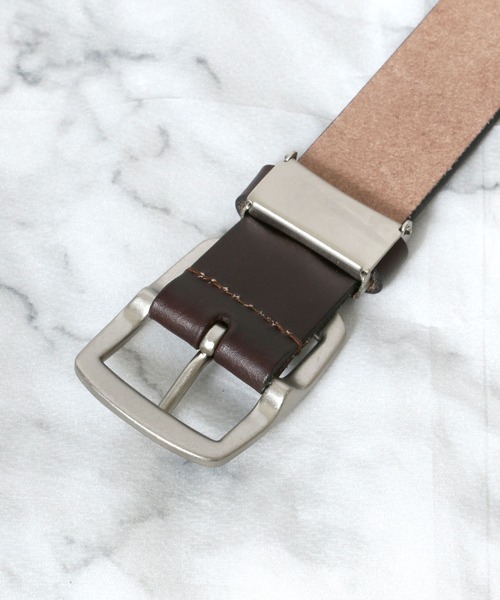 EDWIN（エドウィン）の「EDWIN/エドウィン 35mmギャリソンレザーベルト 日本製/本革（ベルト・メンズ・ブラック/ダークブラウン/ブラウン・FREE）」の6枚目の写真