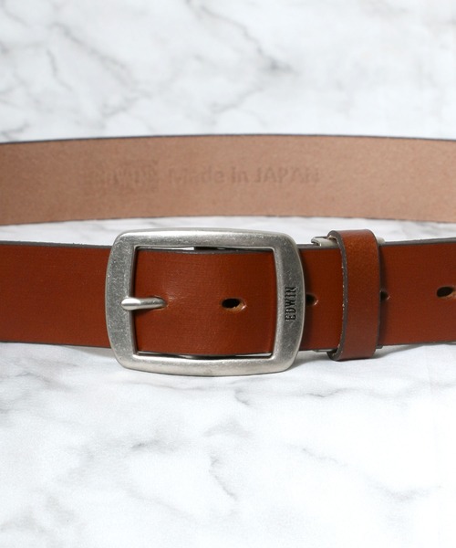 EDWIN（エドウィン）の「EDWIN/エドウィン 35mmギャリソンレザーベルト 日本製/本革（ベルト・メンズ・ブラック/ダークブラウン/ブラウン・FREE）」の9枚目の写真