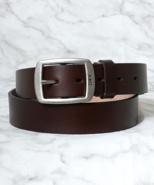 EDWIN（エドウィン）の「EDWIN/エドウィン 35mmギャリソンレザーベルト 日本製/本革（ベルト・メンズ・ブラック/ダークブラウン/ブラウン・FREE）」の18枚目の写真