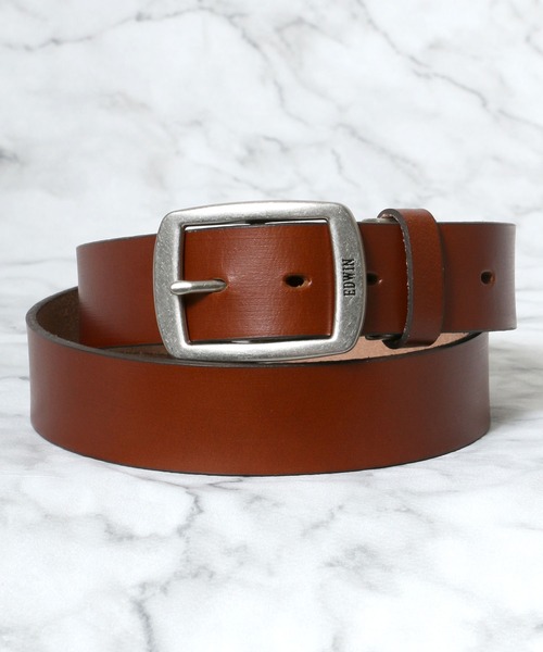 EDWIN（エドウィン）の「EDWIN/エドウィン 35mmギャリソンレザーベルト 日本製/本革（ベルト・メンズ・ブラック/ダークブラウン/ブラウン・FREE）」の19枚目の写真