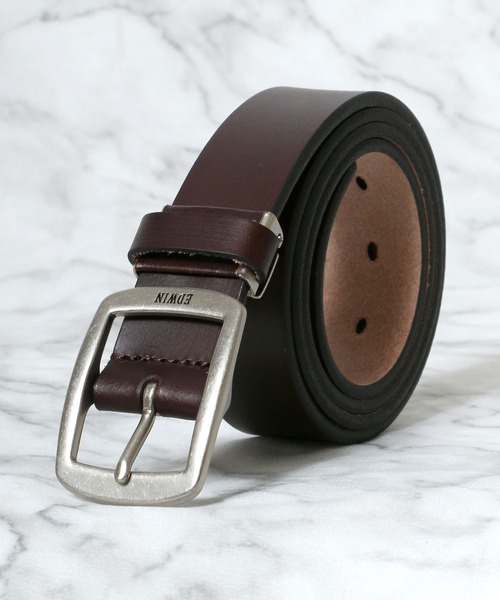 EDWIN（エドウィン）の「EDWIN/エドウィン 35mmギャリソンレザーベルト 日本製/本革（ベルト・メンズ・ブラック/ダークブラウン/ブラウン・FREE）」の21枚目の写真