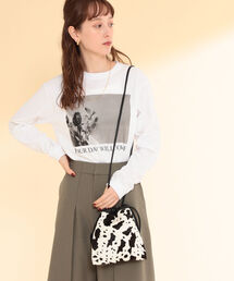 Ray BEAMS | Ray BEAMS / COW柄 巾着 バッグ(ショルダーバッグ)