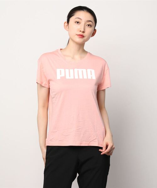 PUMA(プーマ)の「プーマ PUMA RTG ロゴ Tシャツ_リラックスフィットでdryCELL機能付(Tシャツ/カットソー・レディース・ダークグリーン/コーラル/サーモンピンク/ペールイエロー・S/M/L/XL)」の4枚目の写真