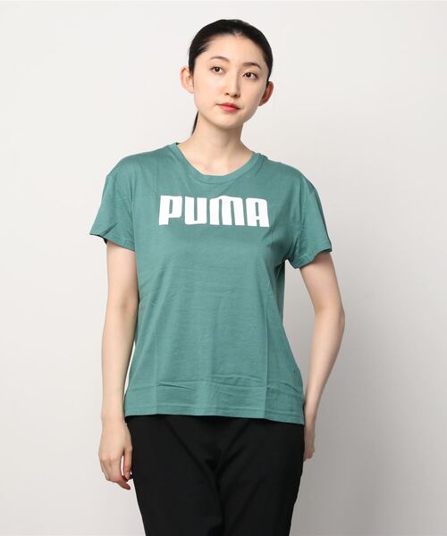 PUMA(プーマ)の「プーマ PUMA RTG ロゴ Tシャツ_リラックスフィットでdryCELL機能付(Tシャツ/カットソー・レディース・ダークグリーン/コーラル/サーモンピンク/ペールイエロー・S/M/L/XL)」の2枚目の写真