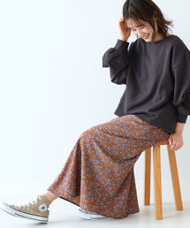 B:MING by BEAMS / フラワープリント ナロースカート