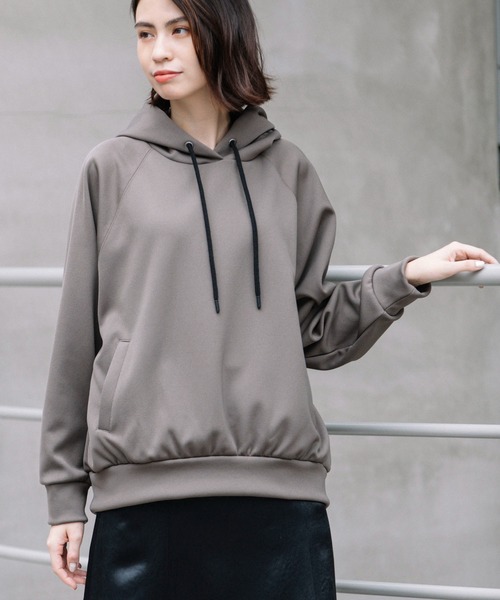 Munich（ミューニック）の「サイクルジャージープルオーバーパーカー（パーカー・レディース・ブラック/パープル/カーキ/グレイッシュベージュ・FREE）」の4枚目の写真