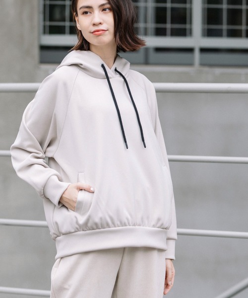 Munich（ミューニック）の「サイクルジャージープルオーバーパーカー（パーカー・レディース・ブラック/パープル/カーキ/グレイッシュベージュ・FREE）」の3枚目の写真