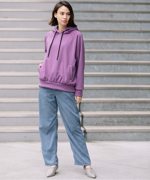 Munich（ミューニック）の「サイクルジャージープルオーバーパーカー（パーカー・レディース・ブラック/パープル/カーキ/グレイッシュベージュ・FREE）」の14枚目の写真