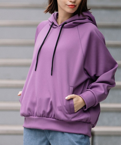 Munich（ミューニック）の「サイクルジャージープルオーバーパーカー（パーカー・レディース・ブラック/パープル/カーキ/グレイッシュベージュ・FREE）」の18枚目の写真