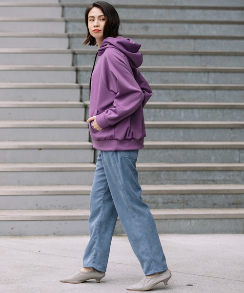 Munich（ミューニック）の「サイクルジャージープルオーバーパーカー（パーカー・レディース・ブラック/パープル/カーキ/グレイッシュベージュ・FREE）」の15枚目の写真