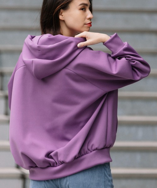 Munich（ミューニック）の「サイクルジャージープルオーバーパーカー（パーカー・レディース・ブラック/パープル/カーキ/グレイッシュベージュ・FREE）」の20枚目の写真