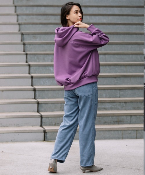 Munich（ミューニック）の「サイクルジャージープルオーバーパーカー（パーカー・レディース・ブラック/パープル/カーキ/グレイッシュベージュ・FREE）」の16枚目の写真