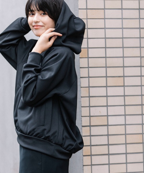 Munich（ミューニック）の「サイクルジャージープルオーバーパーカー（パーカー・レディース・ブラック/パープル/カーキ/グレイッシュベージュ・FREE）」の8枚目の写真