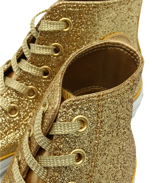 CONVERSE（コンバース）の「ALL STAR GIRAGIRA HI　/ オールスター ギラギラ HI（スニーカー・レディース・ゴールド・11.5/7.5/9.5/9/3.5/10.5/7/5.5/5/4.5/8.5/3/6.5/4/6/8）」の6枚目の写真