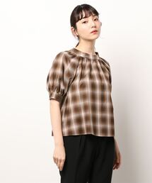 NATURAL BEAUTY BASIC | オンブレチェックブラウス(シャツ/ブラウス)