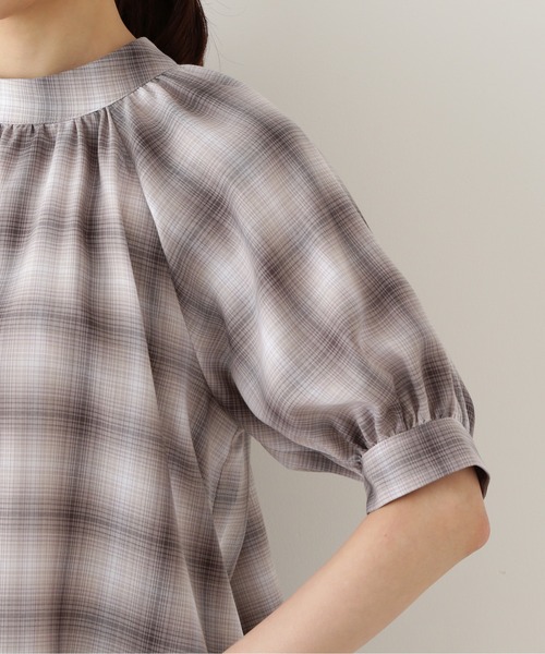 NATURAL BEAUTY BASIC（ナチュラルビューティーベーシック）の「オンブレチェックブラウス（シャツ/ブラウス・レディース・グレー系その他/ブラウン系その他・SMALL/MEDIUM）」の11枚目の写真
