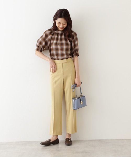 NATURAL BEAUTY BASIC（ナチュラルビューティーベーシック）の「オンブレチェックブラウス（シャツ/ブラウス・レディース・グレー系その他/ブラウン系その他・SMALL/MEDIUM）」の17枚目の写真