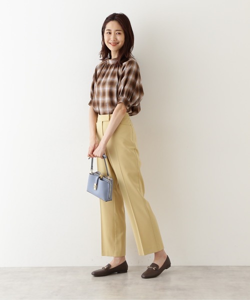 NATURAL BEAUTY BASIC（ナチュラルビューティーベーシック）の「オンブレチェックブラウス（シャツ/ブラウス・レディース・グレー系その他/ブラウン系その他・SMALL/MEDIUM）」の18枚目の写真