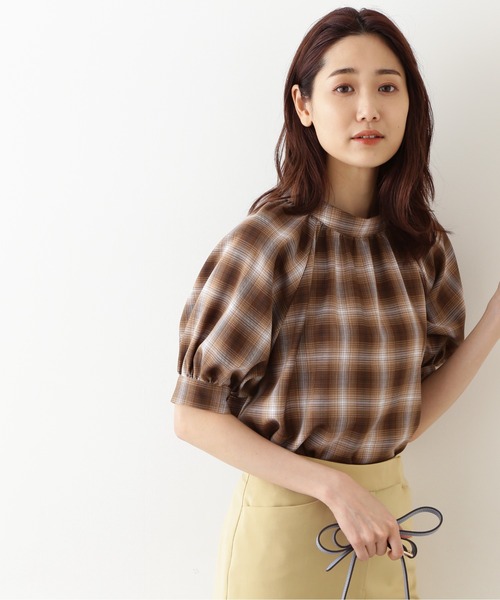 NATURAL BEAUTY BASIC（ナチュラルビューティーベーシック）の「オンブレチェックブラウス（シャツ/ブラウス・レディース・グレー系その他/ブラウン系その他・SMALL/MEDIUM）」の19枚目の写真