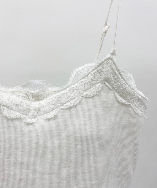 one after another NICE CLAUP(ワンアフターアナザーナイスクラップ)の「カップ付きキャミソールレースインナー(キャミソール・レディース・ブラック/グレー/オフホワイト/ピンク・FREE)」の18枚目の写真