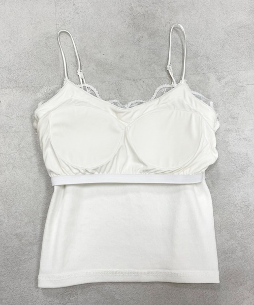 one after another NICE CLAUP(ワンアフターアナザーナイスクラップ)の「カップ付きキャミソールレースインナー(キャミソール・レディース・ブラック/グレー/オフホワイト/ピンク・FREE)」の21枚目の写真