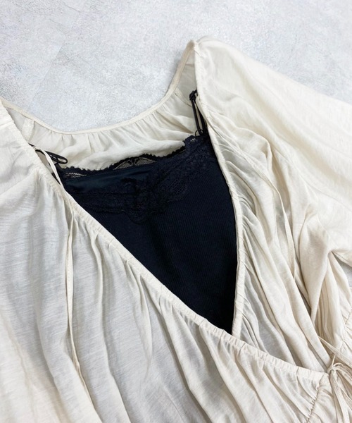 one after another NICE CLAUP(ワンアフターアナザーナイスクラップ)の「カップ付きキャミソールレースインナー(キャミソール・レディース・ブラック/グレー/オフホワイト/ピンク・FREE)」の17枚目の写真