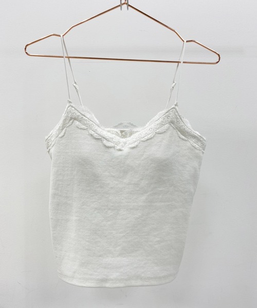 one after another NICE CLAUP(ワンアフターアナザーナイスクラップ)の「カップ付きキャミソールレースインナー(キャミソール・レディース・ブラック/グレー/オフホワイト/ピンク・FREE)」の8枚目の写真