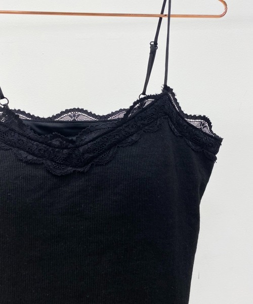 one after another NICE CLAUP(ワンアフターアナザーナイスクラップ)の「カップ付きキャミソールレースインナー(キャミソール・レディース・ブラック/グレー/オフホワイト/ピンク・FREE)」の13枚目の写真