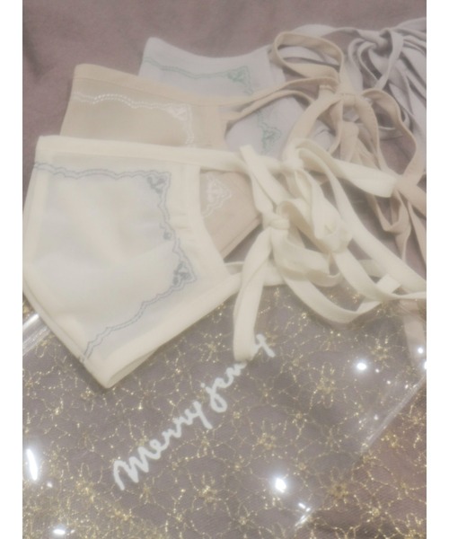 merry jenny（メリージェニー）の「handkerchief mask cover（マスク・レディース・ベージュ/アイボリー/ラベンダー・FREE）」の22枚目の写真