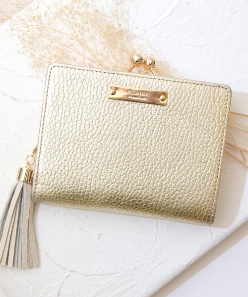 CLAIRE(クレア)の「【CLAIRE】イタリアンレザー無地シュリンクがま口財布(財布・レディース・グリーン/カーキ/キャメル/シルバー/オレンジ/ブラック/ラベンダー/サンドベージュ/グレー/サンドグレー/イエロー/ピンクベージュ/ブルーグレー/レッド/オフホワイト/シャンパン・FREE)」の16枚目の写真