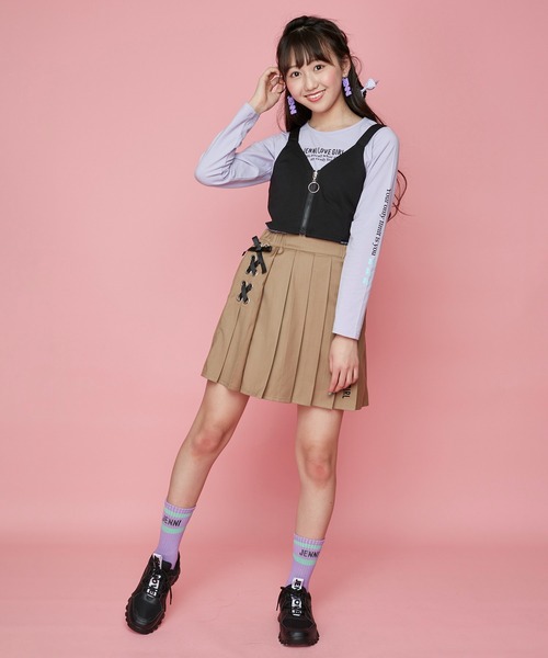 JENNI love（ジェニィラブ）の「レースアッププリーツスカート