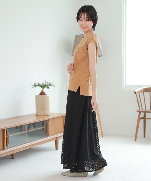 LAKOLE（ラコレ）の「バルファレースフレアロングスカート / 217616（スカート・レディース・スミクロ/アッシュグレー/モカ・SMALL/MEDIUM）」の20枚目の写真