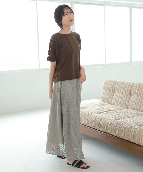 LAKOLE（ラコレ）の「バルファレースフレアロングスカート / 217616（スカート・レディース・スミクロ/アッシュグレー/モカ・SMALL/MEDIUM）」の13枚目の写真