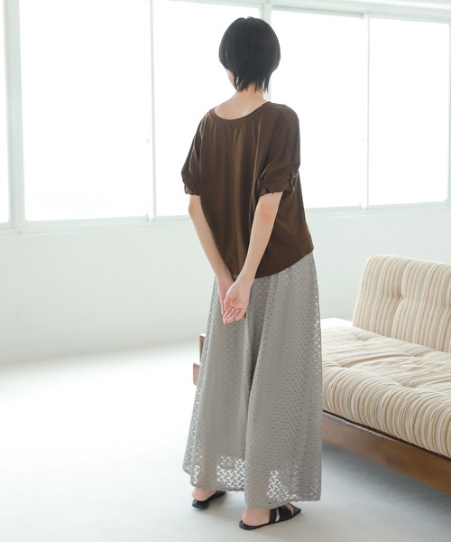 LAKOLE（ラコレ）の「バルファレースフレアロングスカート / 217616（スカート・レディース・スミクロ/アッシュグレー/モカ・SMALL/MEDIUM）」の9枚目の写真