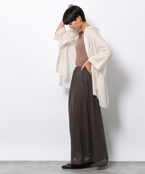 LAKOLE（ラコレ）の「バルファレースフレアロングスカート / 217616（スカート・レディース・スミクロ/アッシュグレー/モカ・SMALL/MEDIUM）」の22枚目の写真